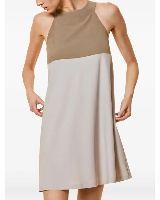 Rrd Mini-Jurk Met Colourblocking in het Natural