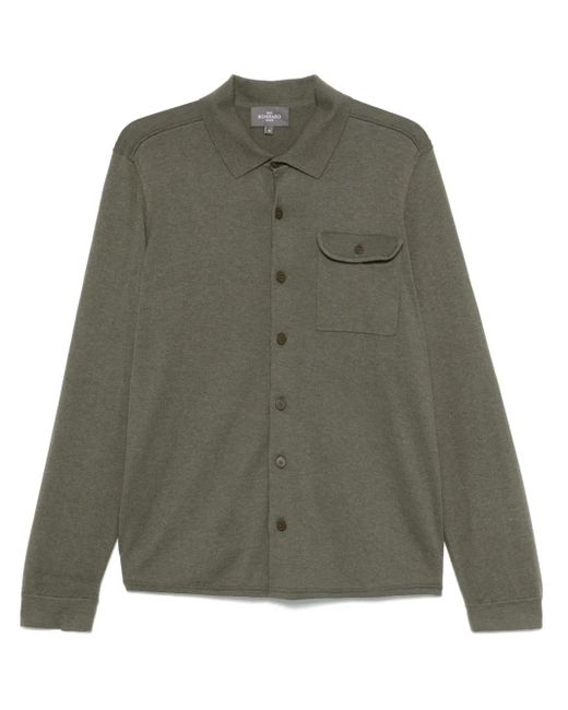 メンズ Eric Bompard ニット シャツ Green