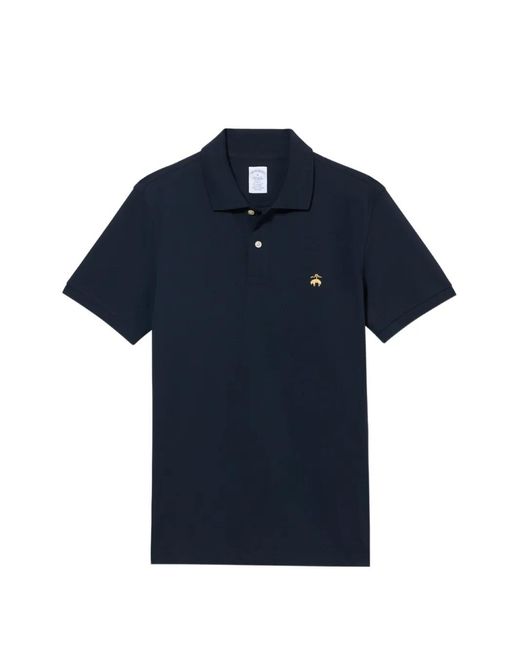 Brooks Brothers Blue Logo-Embroidered Polo Shirt for men