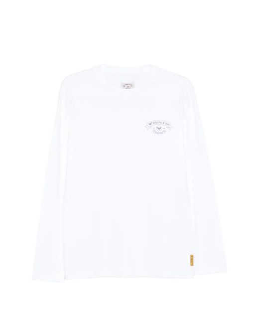 Emporio Armani White Logo Cotton T-Shirt for men