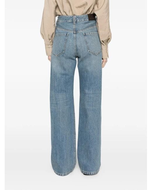 Brunello Cucinelli Blue Straight-Leg Jeans
