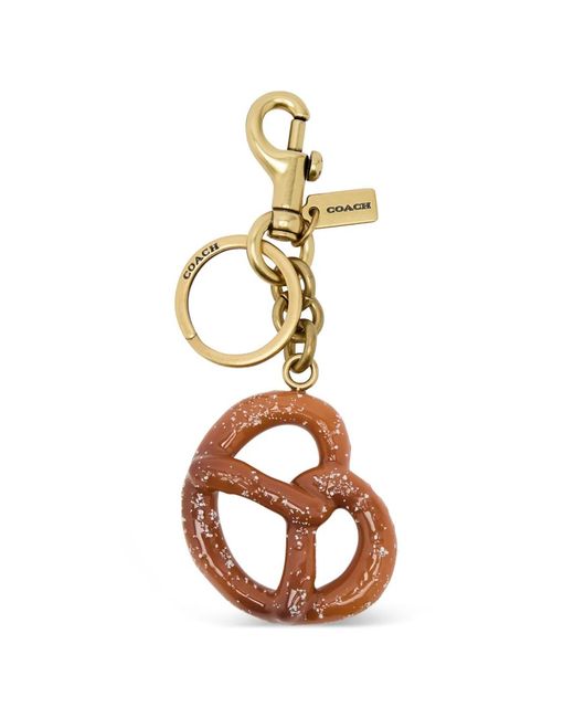 Ciondolo Per Borsa Pretzel Piccolo di COACH in Metallic