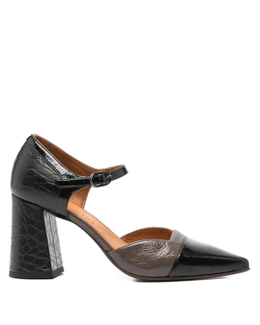 Chie Mihara Metallic Luer Pumps mit Kroko-Effekt 75mm