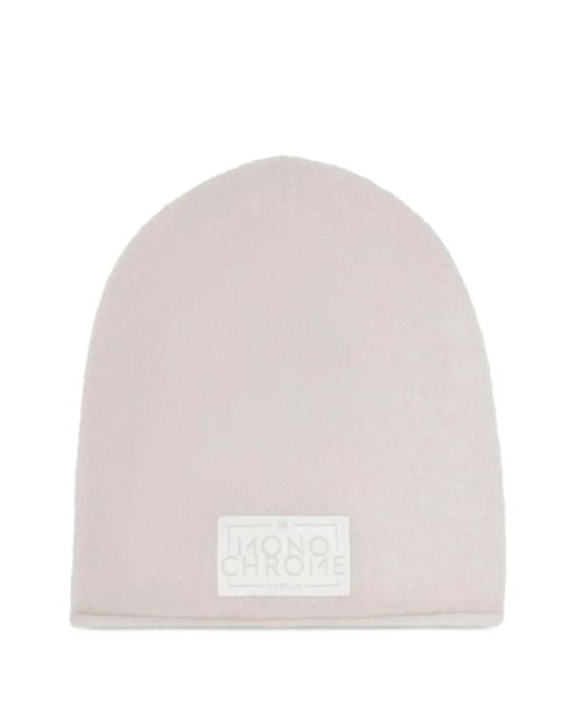 Marella White Logo-Appliqué Beanie