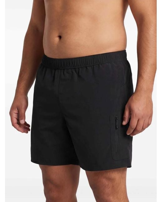 Moncler Black Logo Swim Shorts for men
