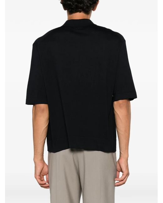 Saint Laurent Black Short-Sleeve Sweater for men