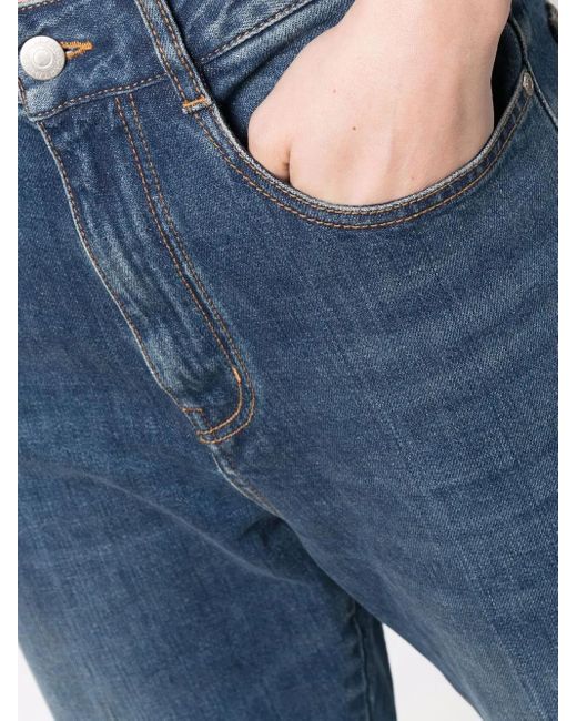 Stella McCartney Blue Flared Crop Denim Jeans
