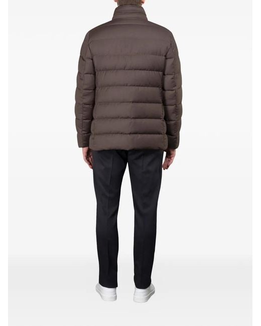 Moorer Brown Ilvo Button-Padded Jacket for men
