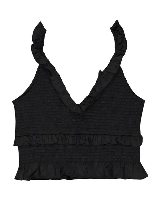 CALLIPYGIAN Black Satin Top