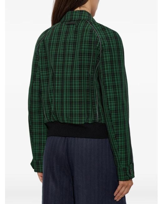 Marni Green Checked Wool-Blend Jacket
