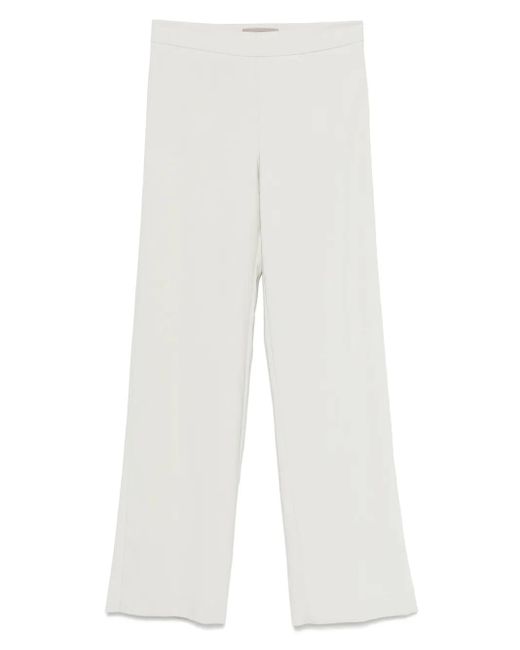 D.exterior White High-Waisted Trousers