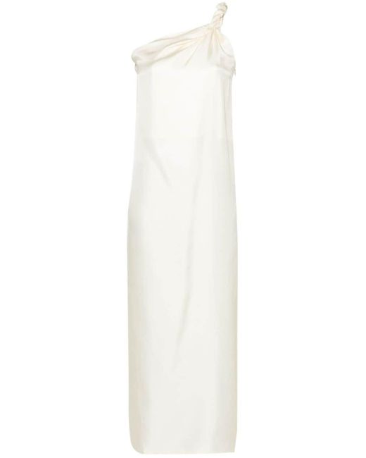 Loulou Studio White Adela One-shoulder Maxi Dress
