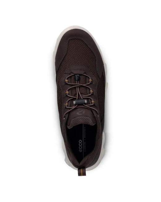 Sneakers Con Inserti di Ecco in Brown da Uomo