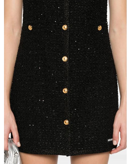 Miu Miu Black Lamé Bouclé Mini Dress