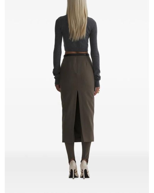 Mugler Natural Taupe Pencil Skirt