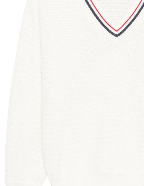 Rossignol White V-Neck Sweater