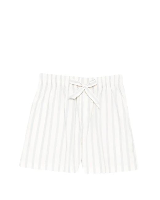 Tekla White Poplin Shorts for men