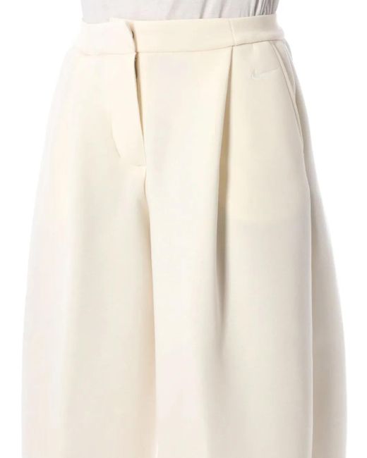 Nike Natural Pleated Embroidered Track Pants