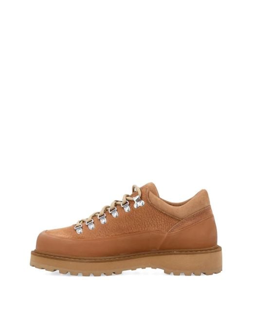 Diemme Brown Leather Lace-Up Boots