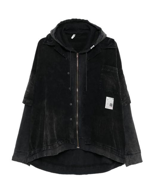 Sudadera a capas con capucha Maison Mihara Yasuhiro de hombre de color Black