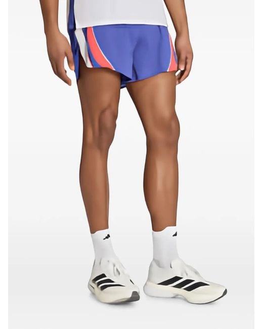 Adidas Blue Adizero Archive Running Shorts for men