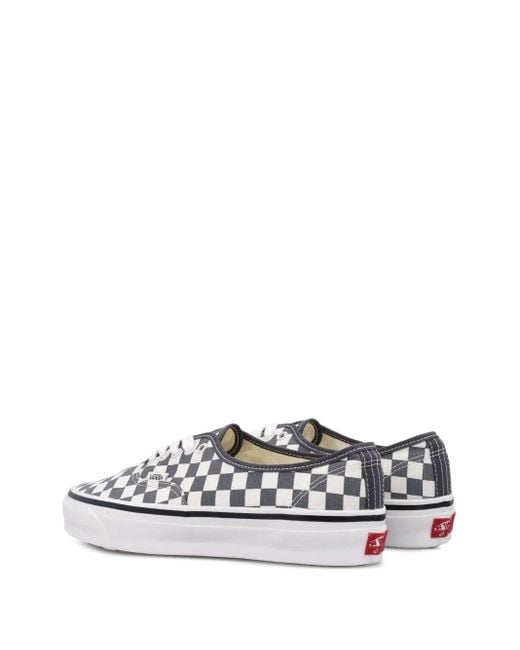 Vans White Lx Authentic 44 Checkerboard Sneakers