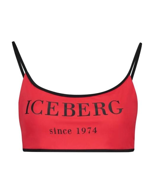 Iceberg Bikinitop Met Logoprint in het Red
