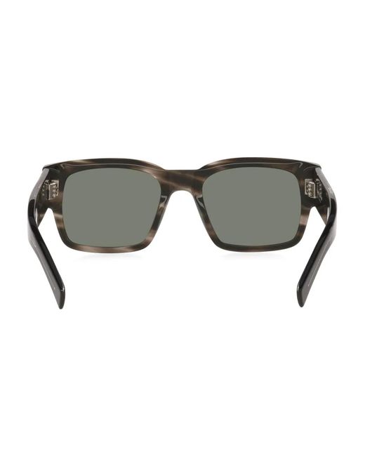 Saint Laurent Gray Sl 617 Rectangle-Frame Sunglasses for men
