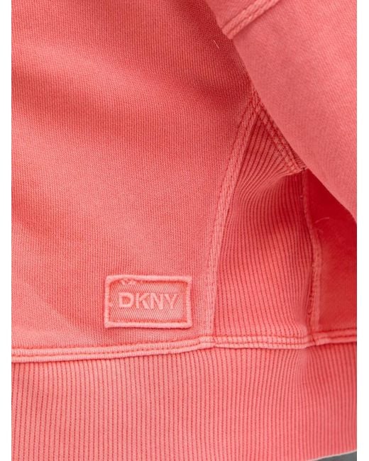 DKNY Pink Zip Crop Hoodie