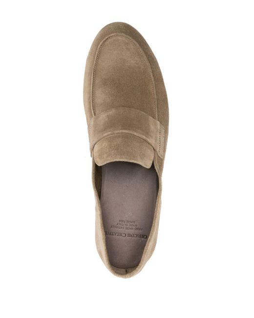 Officine Creative Brown Airto 001 Suede Loafers for men