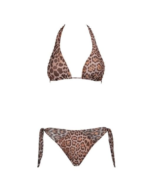 Pin-Up Stars Metallic Animal-Print Stud Bikini