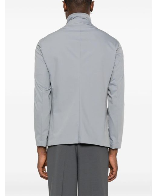 Emporio Armani Gray Layered-design Jacket for men