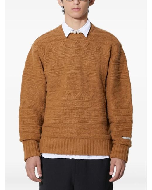 メンズ Adererror ケーブルニット セーター Brown