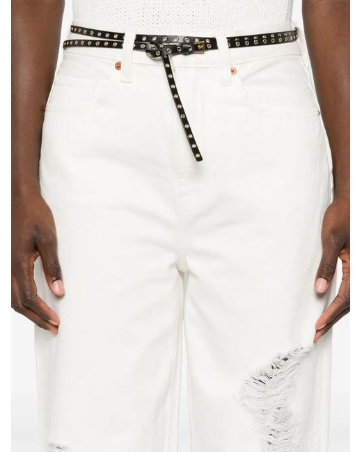 AllSaints White Jayce Straight-Leg Jeans