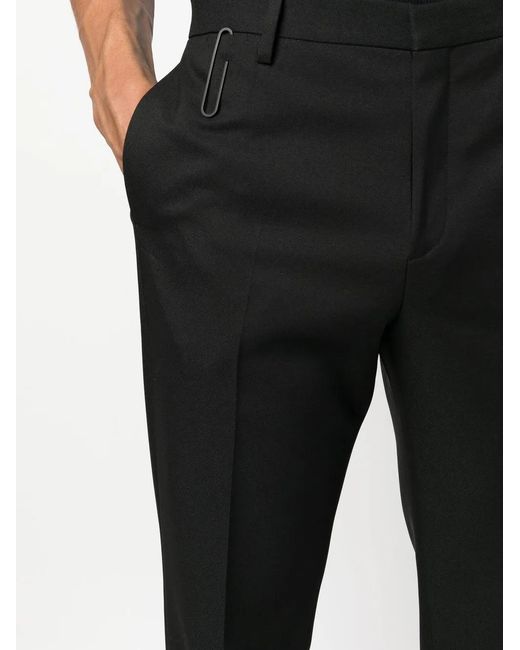 Off-White c/o Virgil Abloh Black Paper Clip Slim-Cut Trousers for men