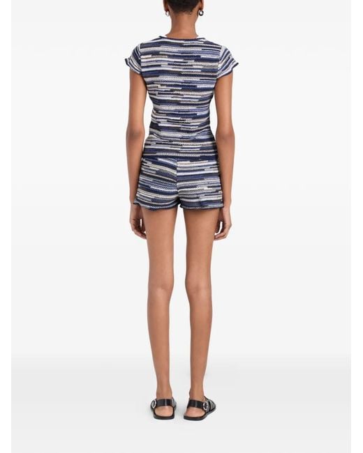 Proenza Schouler Blue Jenna Knit Shorts