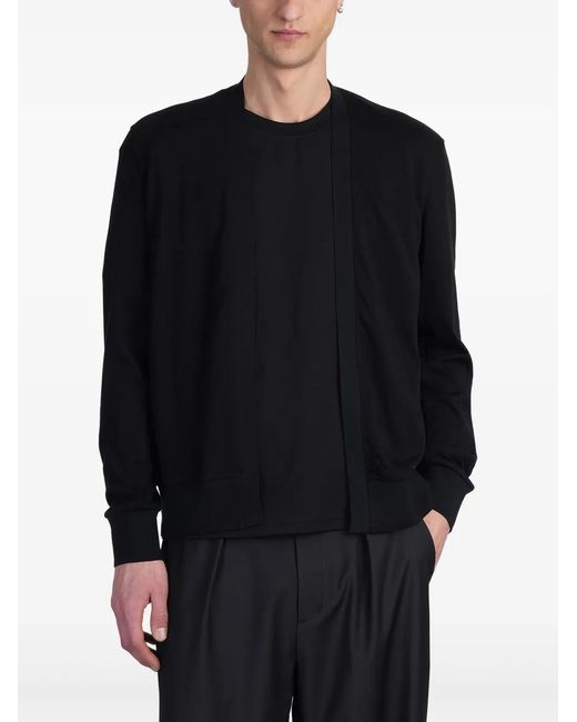Attachment Black Cotton Cardigan for men