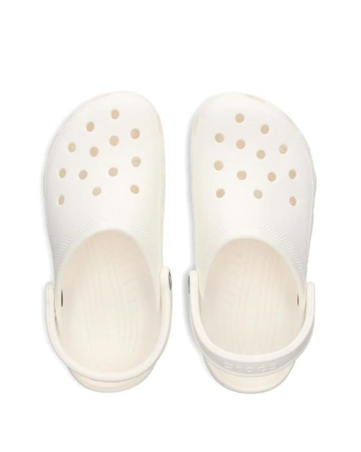 CROCSTM White Clogs Mit Perforiertem Fersenriemen