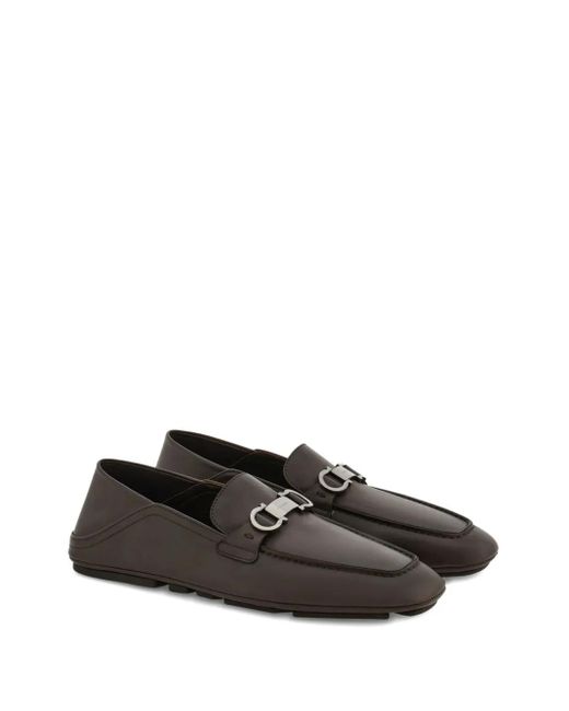 Ferragamo Gray Gancini Loafers for men