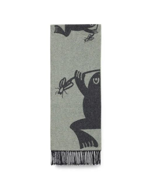 Henrik Vibskov Gray Bug Press Jacquard-Knit Scarf