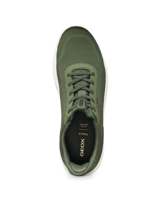 Geox Green Spherica Plus Lace-Up Sneakers for men