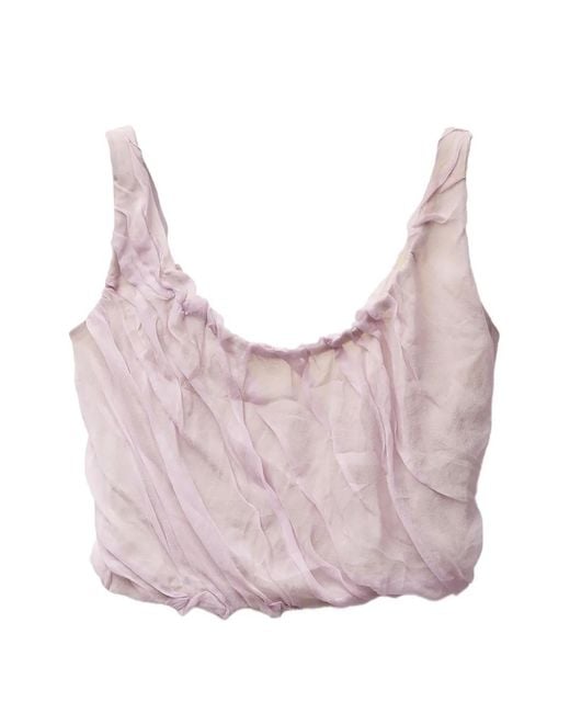 Versace Pink Pleated Top