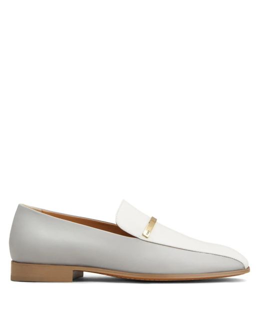 Tod's バイカラー レザーローファー White
