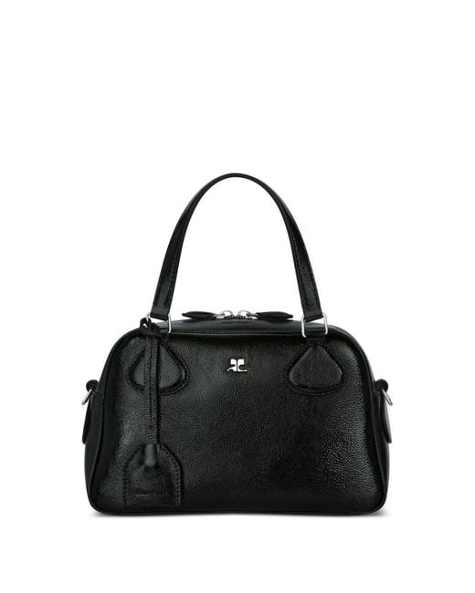 Courreges Black Ac Stud Bowling Bag
