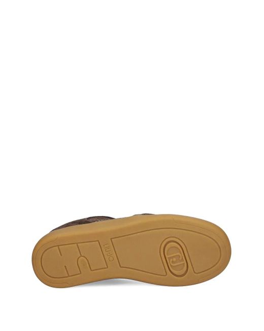 Liu Jo Brown Stitched-Detail Sneakers