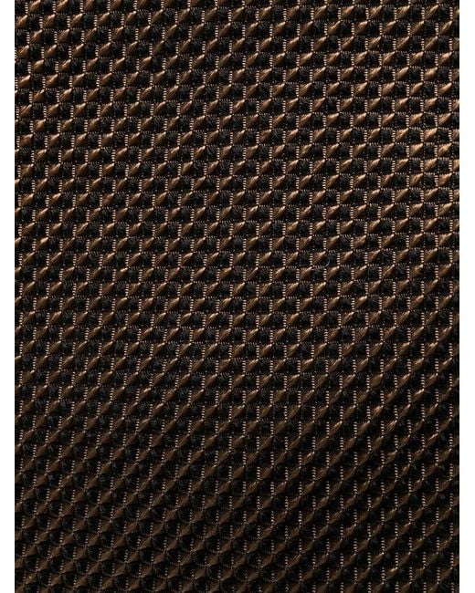 DSquared² Brown Silk-Jacquard Tie for men