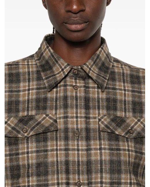 Rohe Gray Western Checked Overshirt