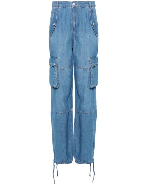 Moschino Jeans Blue High-rise Cargo Jeans