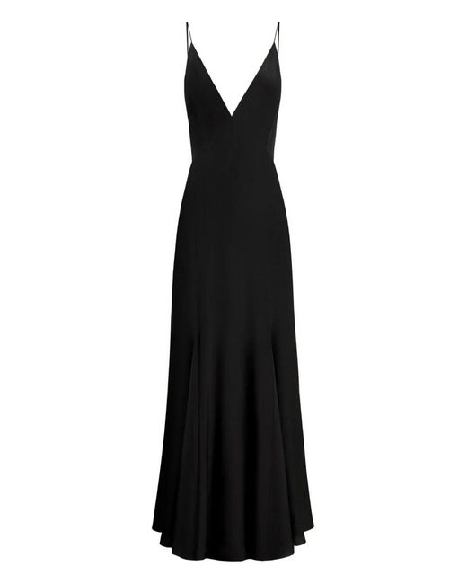 12 STOREEZ Black V-Neck Flared Dress