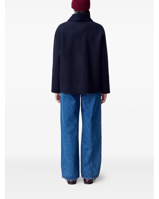 Cappotto Sartoriale Crop di Claudie Pierlot in Blue